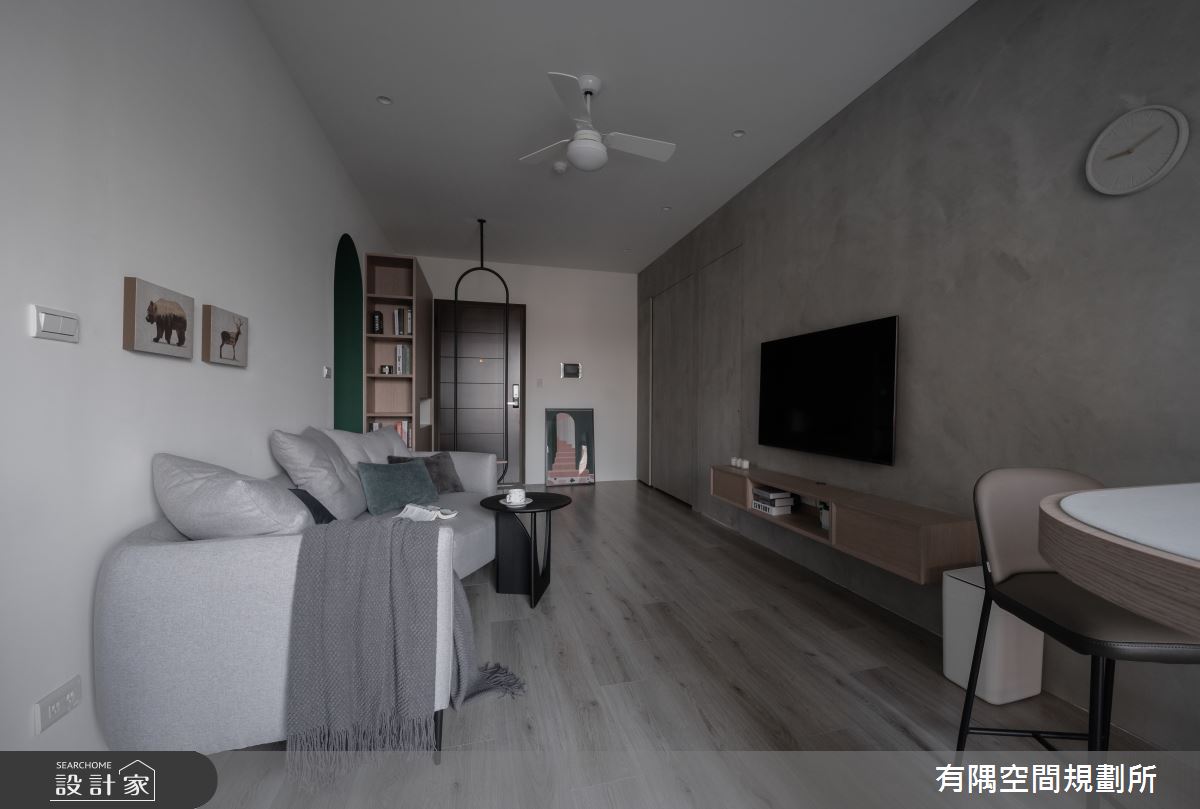 24坪新成屋(5年以下)＿現代北歐風玄關客廳案例圖片＿有隅空間規劃所＿有隅_10.Girl & Girl之17