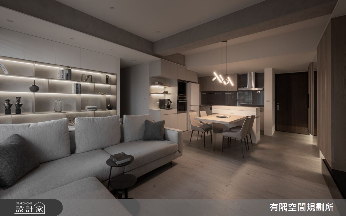 50坪新成屋(5年以下)＿現代北歐風客廳餐廳廚房中島案例圖片＿有隅空間規劃所＿有隅_15.Mr. C home之8