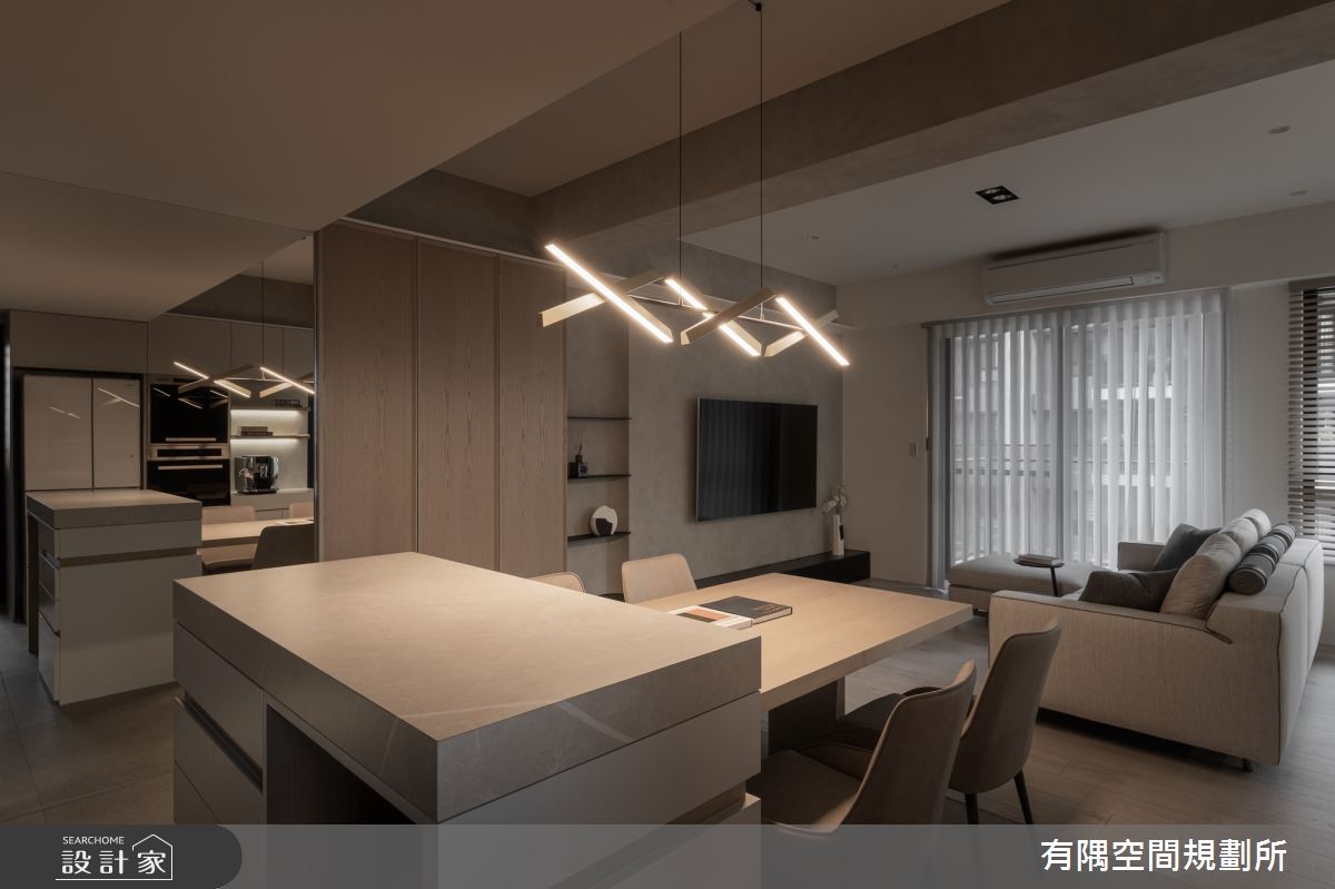 50坪新成屋(5年以下)＿現代北歐風客廳餐廳中島案例圖片＿有隅空間規劃所＿有隅_15.Mr. C home之11