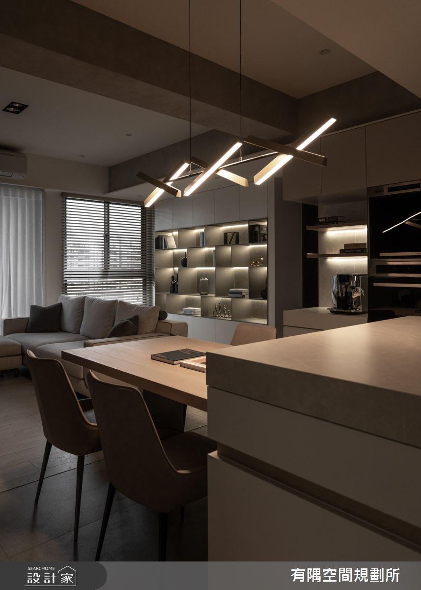 50坪新成屋(5年以下)＿現代北歐風客廳餐廳中島案例圖片＿有隅空間規劃所＿有隅_15.Mr. C home之13