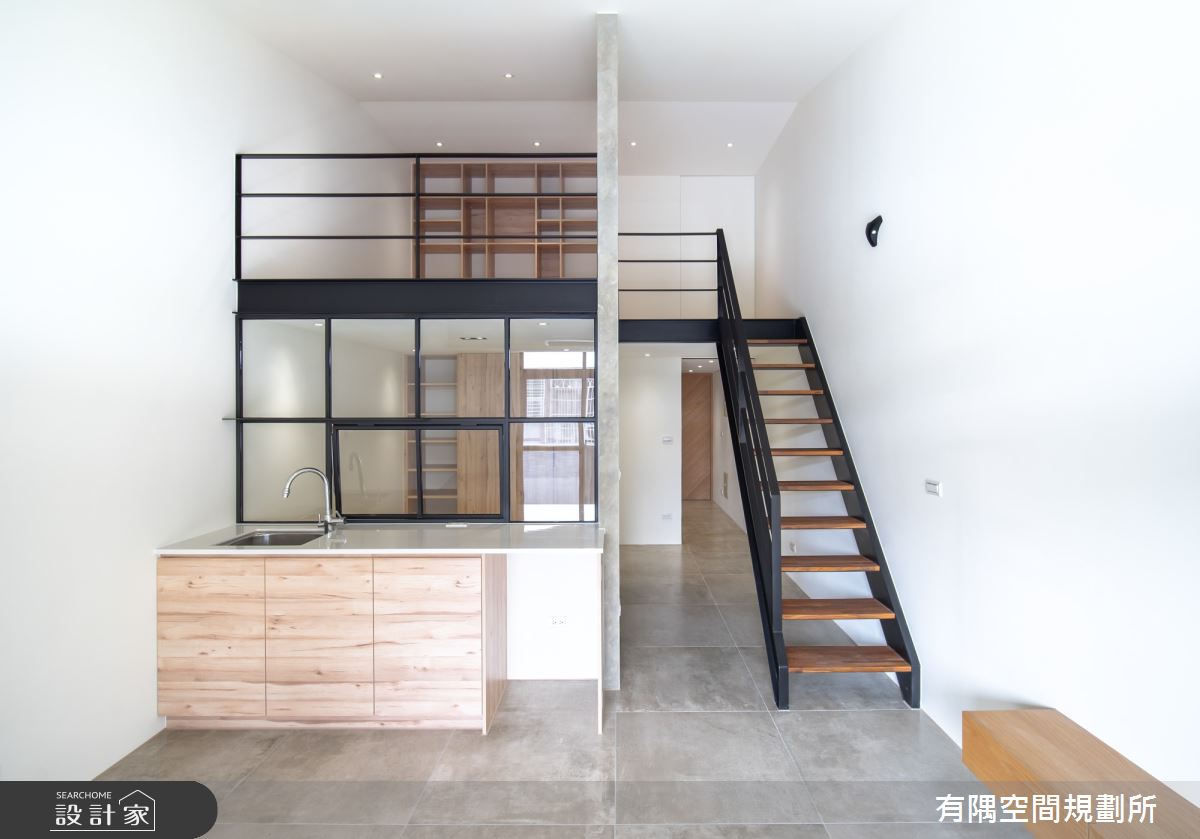70坪老屋(31~40年)＿日式無印風客廳吧檯樓梯案例圖片＿有隅空間規劃所＿有隅_16.巷 ‧ 日閣之18