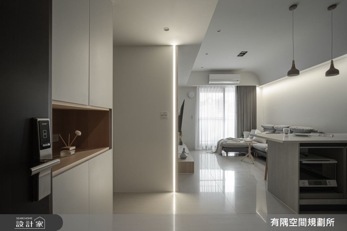 38坪新成屋(5年以下)＿北歐簡約風玄關客廳餐廳中島案例圖片＿有隅空間規劃所＿有隅_18.游於藝之1