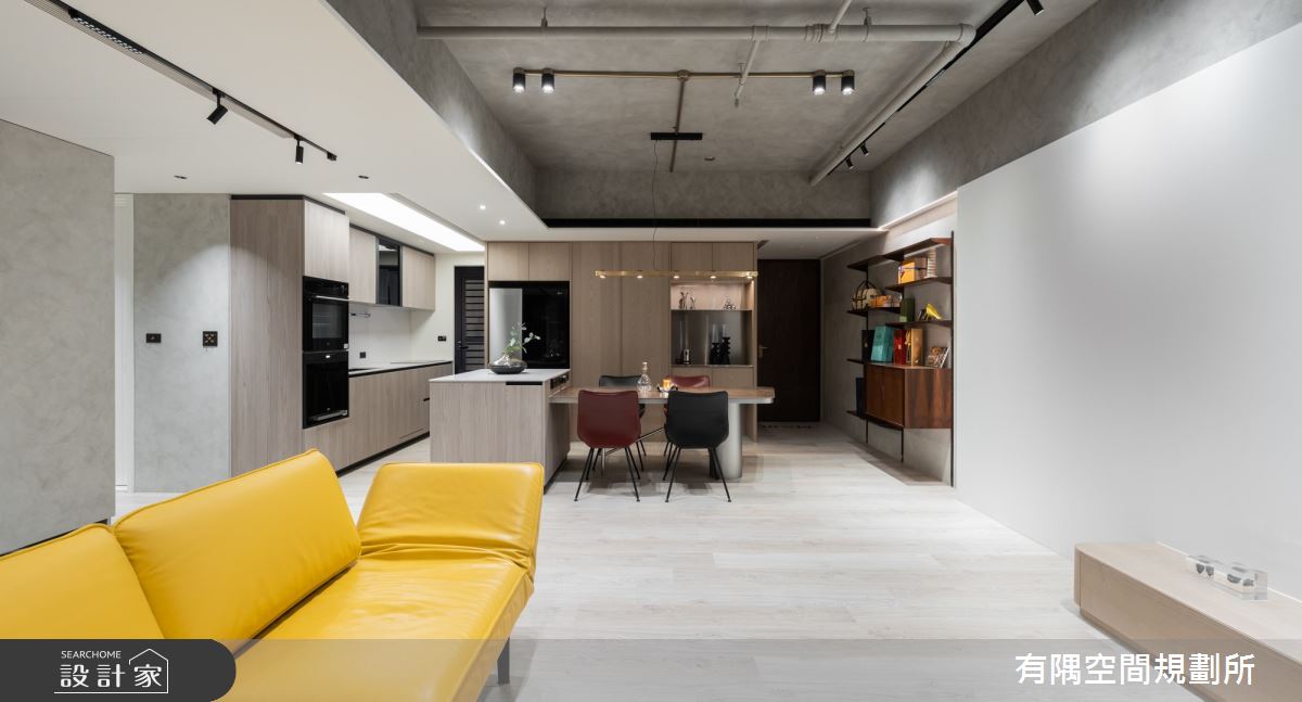 50坪預售屋＿工業風玄關客廳餐廳廚房中島案例圖片＿有隅空間規劃所＿有隅_39.M & M之6