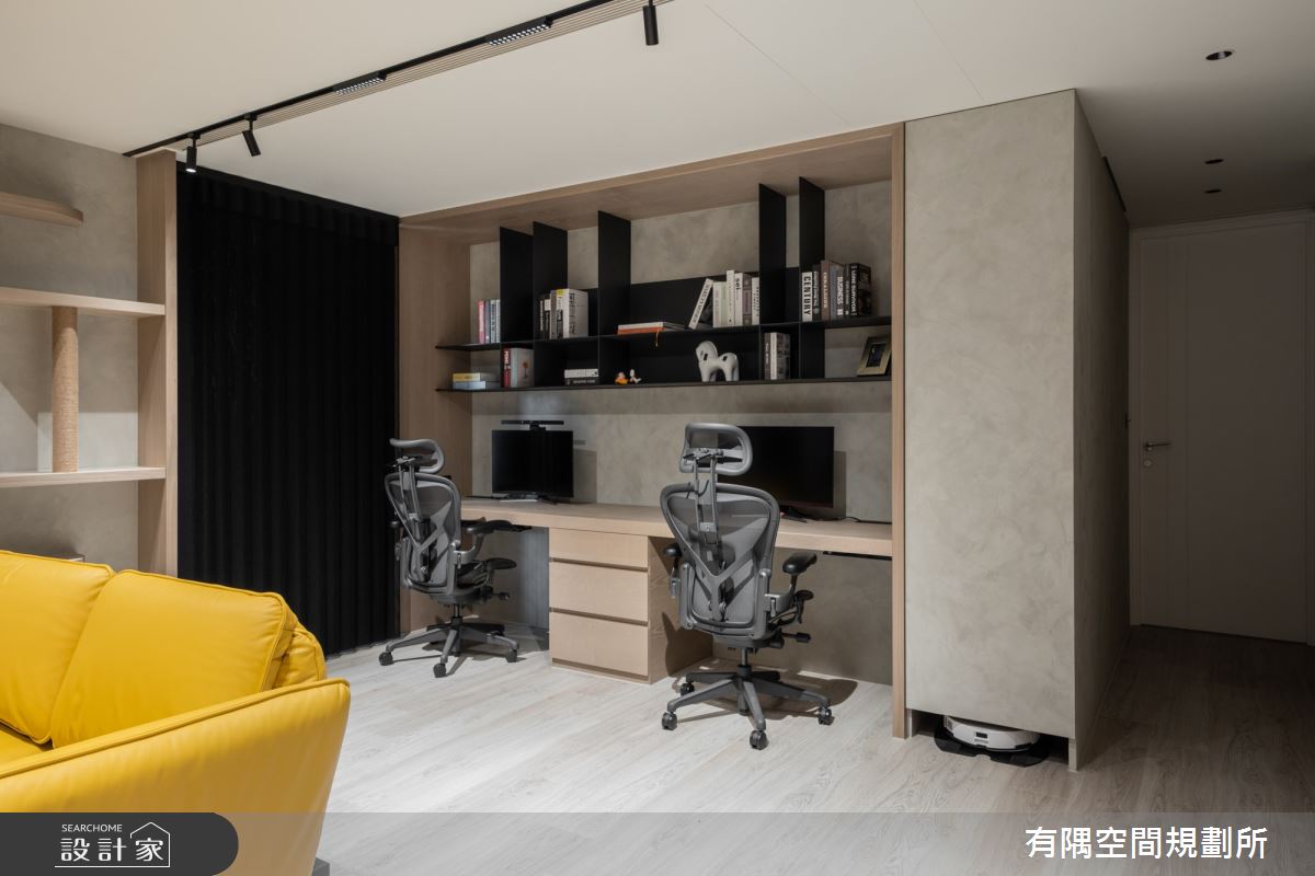 50坪預售屋＿工業風客廳書房案例圖片＿有隅空間規劃所＿有隅_39.M & M之11