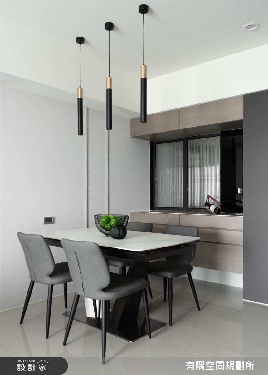 36坪新成屋(5年以下)＿現代簡約風餐廳吧檯中島案例圖片＿有隅空間規劃所＿有隅_23.​Jesse's home之14