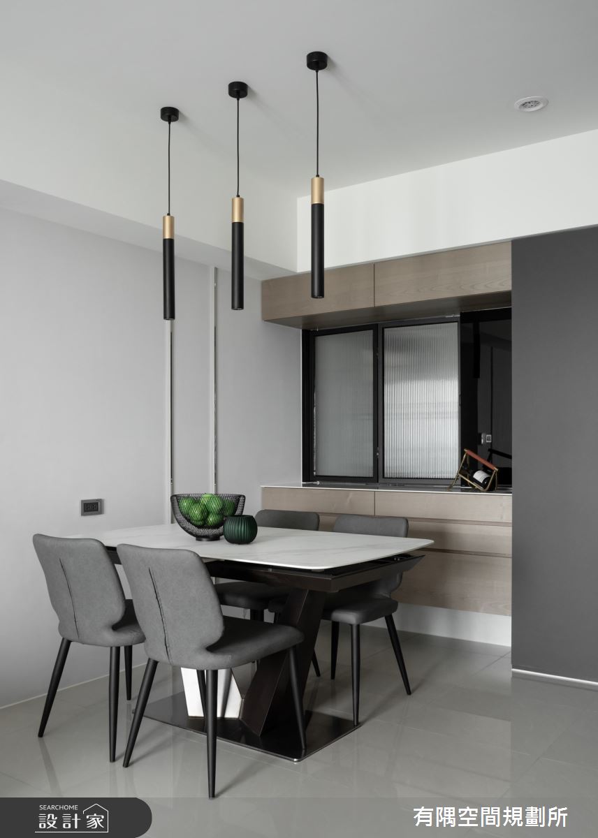 36坪新成屋(5年以下)＿現代簡約風餐廳吧檯中島案例圖片＿有隅空間規劃所＿有隅_23.​Jesse's home之29