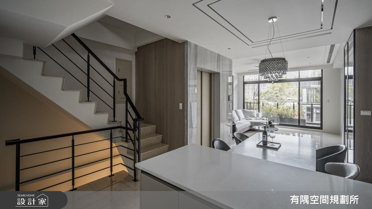 113坪新成屋(5年以下)＿現代風客廳餐廳樓梯中島案例圖片＿有隅空間規劃所＿有隅_27.源靜之13