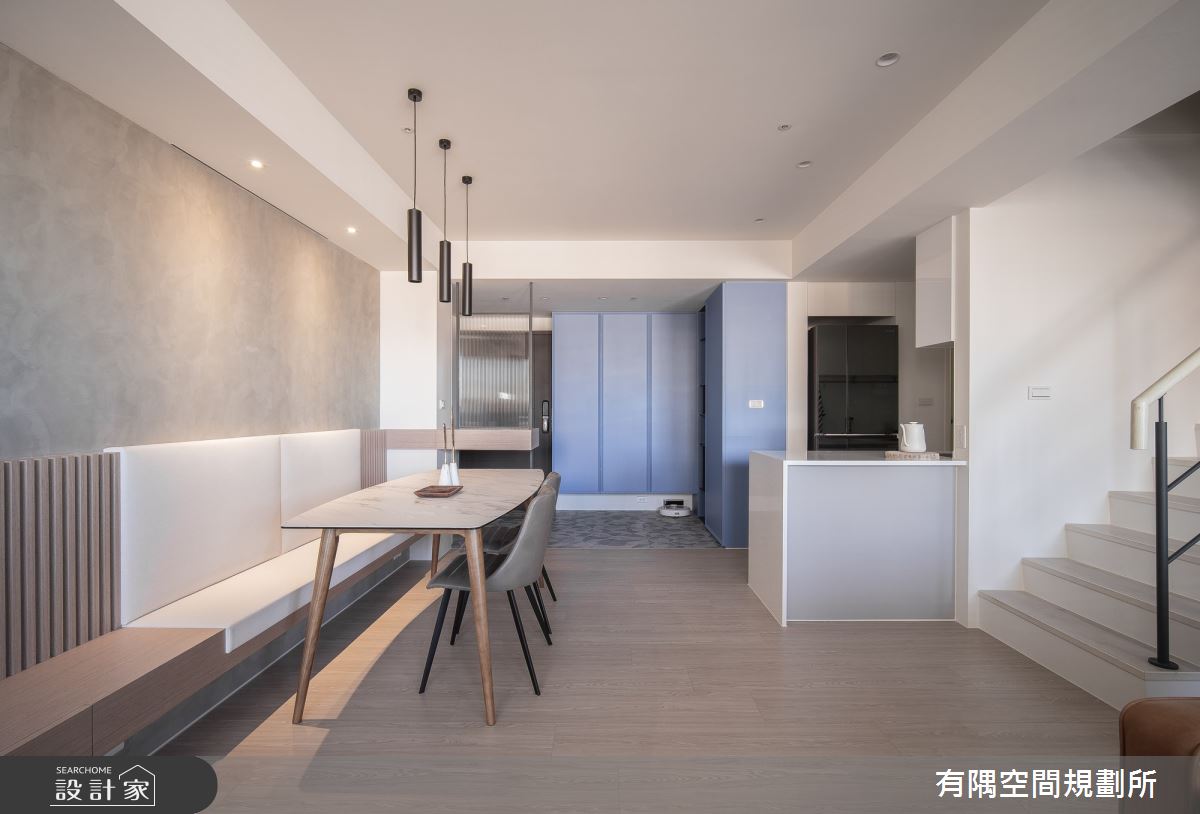 50坪老屋(16~30年)＿現代北歐風玄關餐廳樓梯中島案例圖片＿有隅空間規劃所＿有隅_30.樓中樓之9