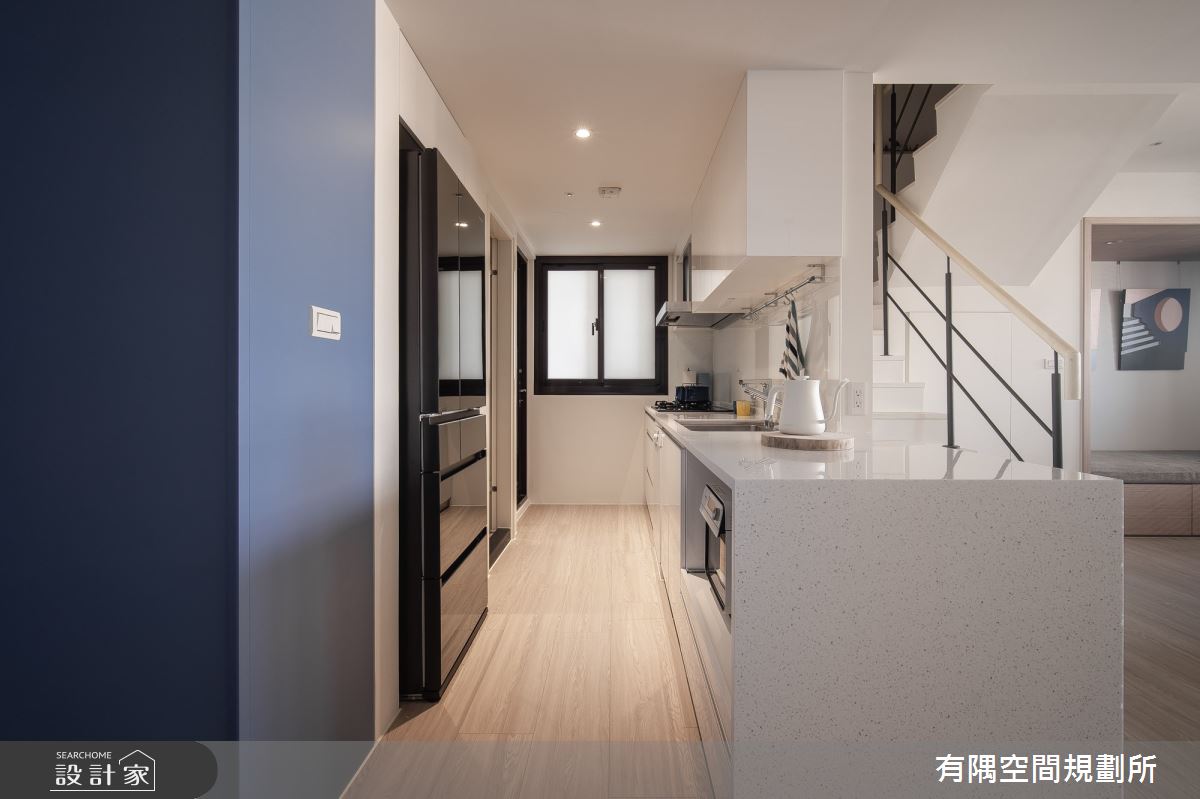 50坪老屋(16~30年)＿現代北歐風廚房中島案例圖片＿有隅空間規劃所＿有隅_30.樓中樓之17