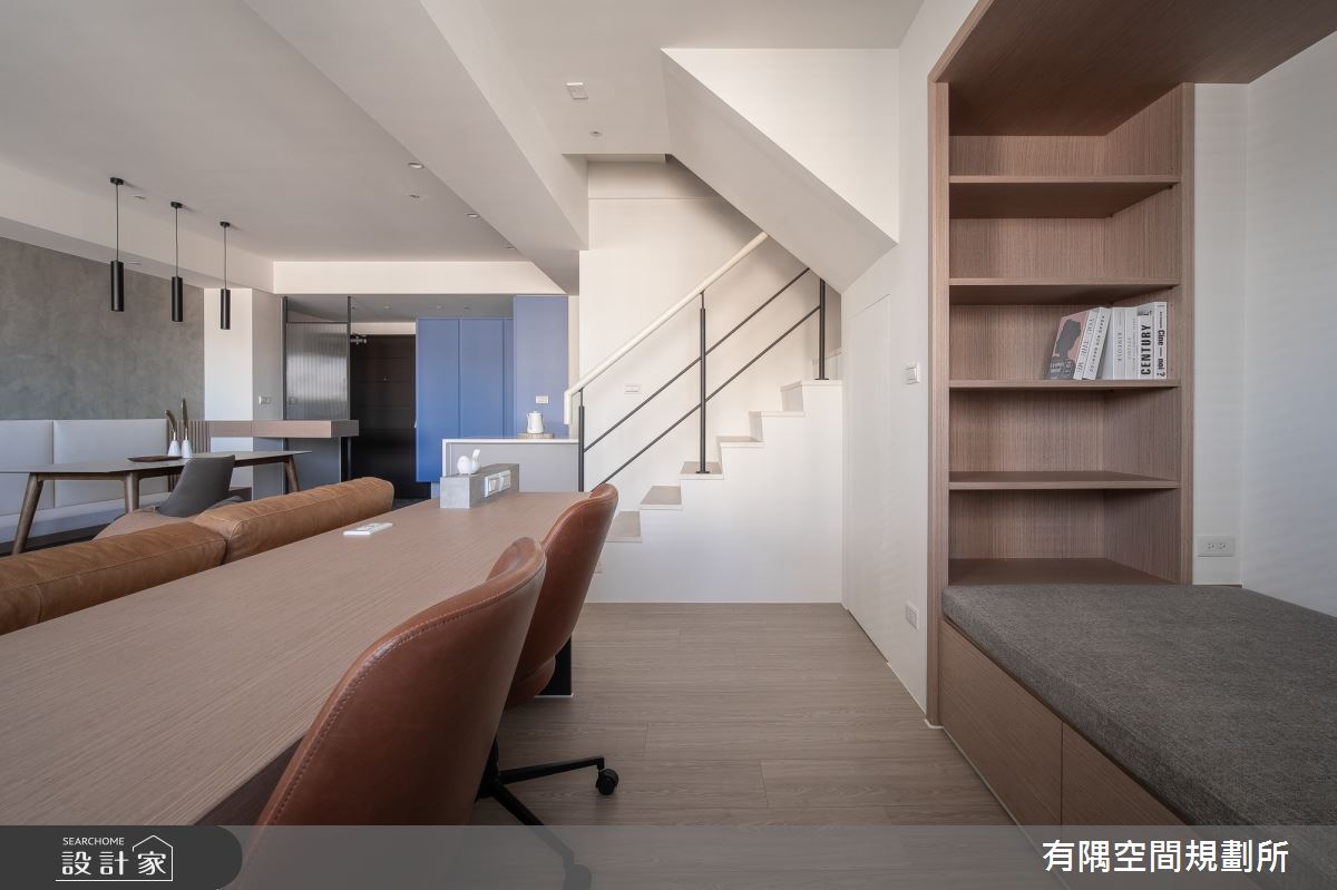 50坪老屋(16~30年)＿現代北歐風書房樓梯臥榻案例圖片＿有隅空間規劃所＿有隅_30.樓中樓之25
