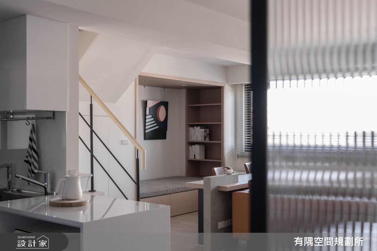 50坪老屋(16~30年)＿現代北歐風書房臥榻中島案例圖片＿有隅空間規劃所＿有隅_30.樓中樓之22