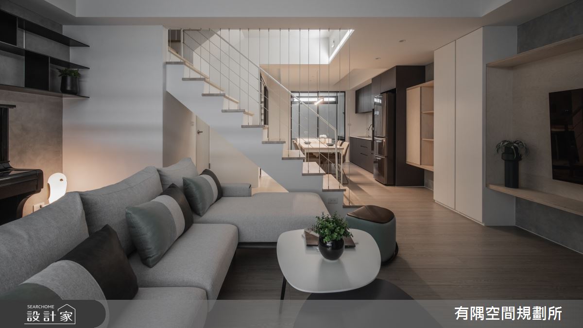 45坪老屋(31~40年)＿混搭風客廳餐廳樓梯案例圖片＿有隅空間規劃所＿有隅_32.光 和之9