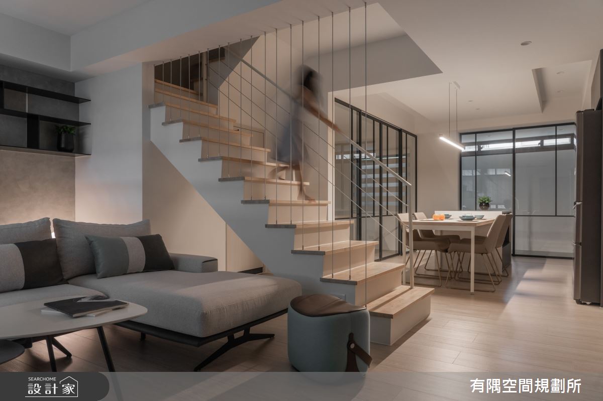 45坪老屋(31~40年)＿混搭風客廳餐廳樓梯案例圖片＿有隅空間規劃所＿有隅_32.光 和之10