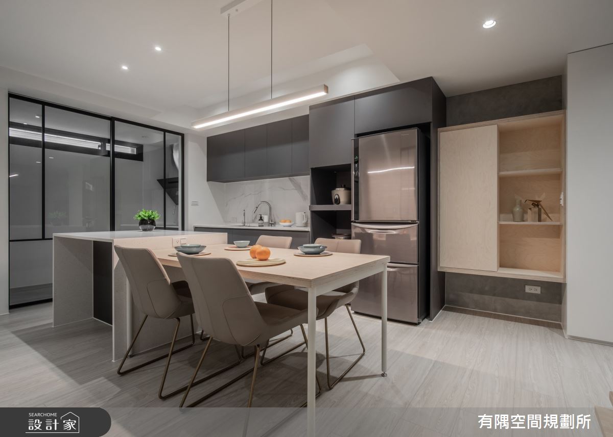 45坪老屋(31~40年)＿混搭風餐廳中島案例圖片＿有隅空間規劃所＿有隅_32.光 和之21