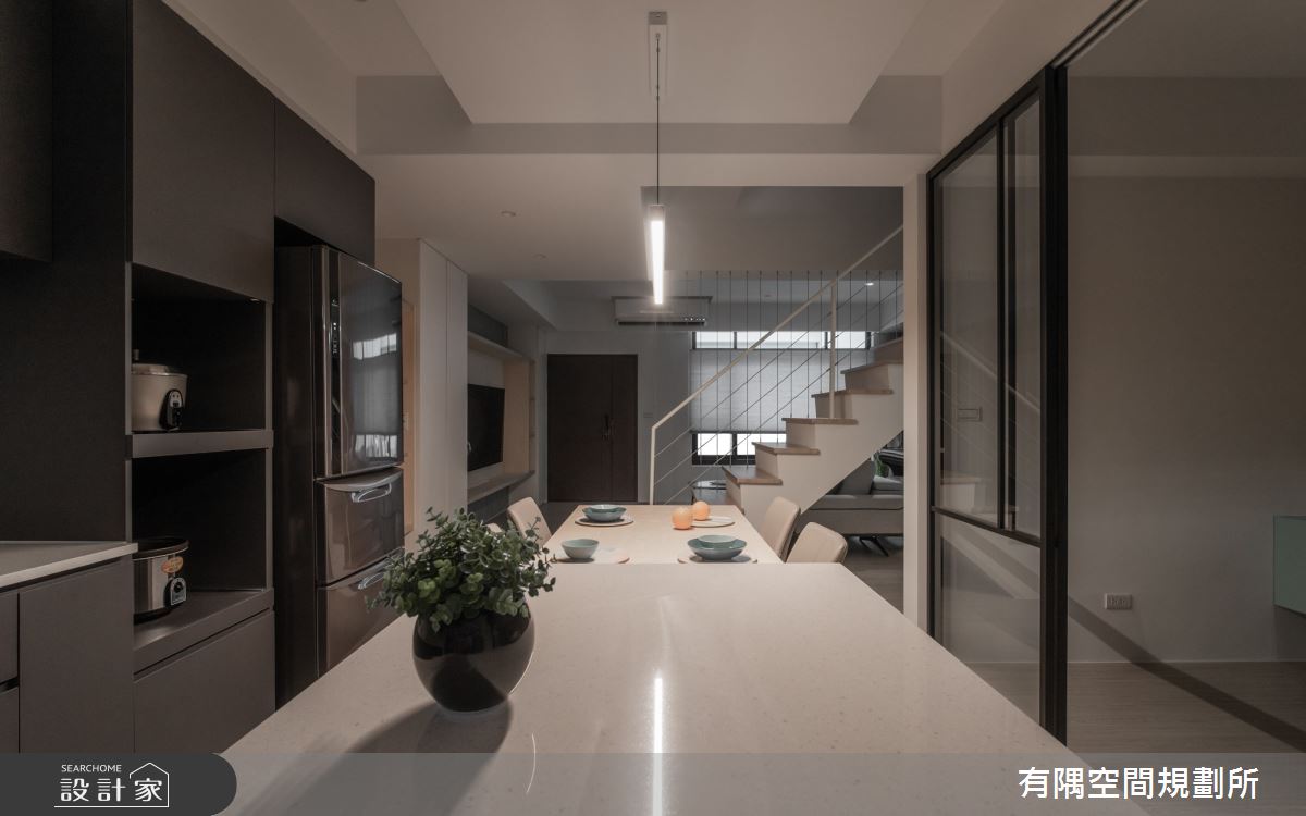 45坪老屋(31~40年)＿混搭風餐廳樓梯中島案例圖片＿有隅空間規劃所＿有隅_32.光 和之24