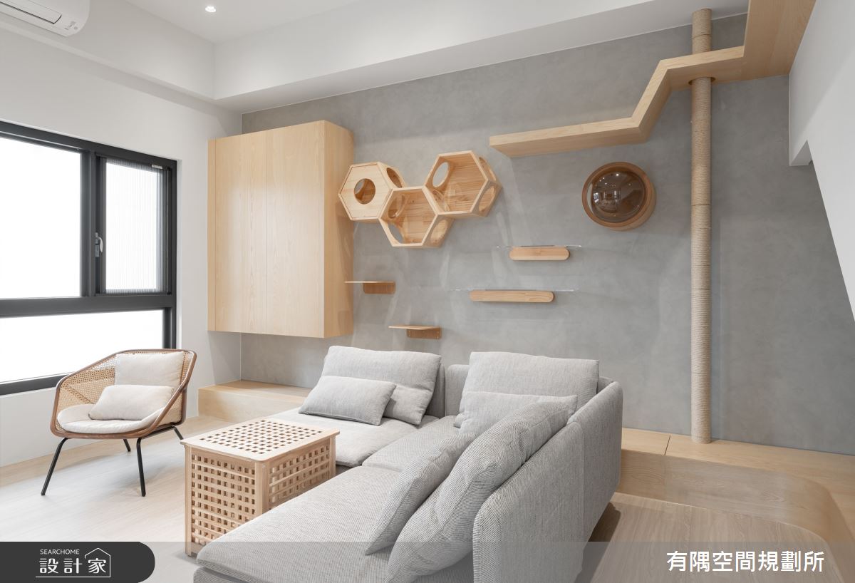 54坪老屋(31~40年)＿日式無印風客廳寵物案例圖片＿有隅空間規劃所＿有隅_40.Knock² 貓宅之2