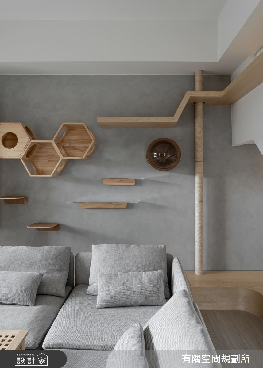 54坪老屋(31~40年)＿日式無印風客廳寵物案例圖片＿有隅空間規劃所＿有隅_40.Knock² 貓宅之9