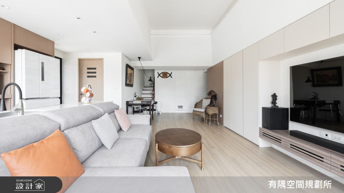46坪老屋(16~30年)＿現代簡約風客廳餐廳廚房案例圖片＿有隅空間規劃所＿有隅_42.Jyue's duplex之5