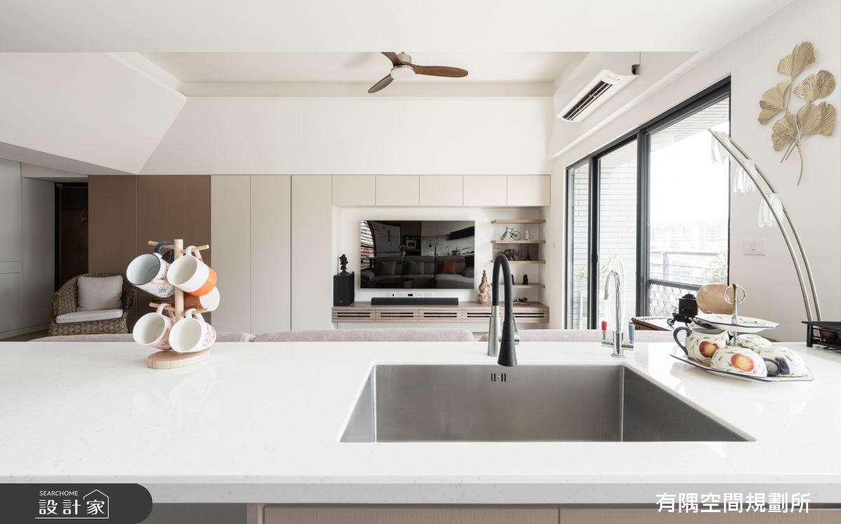 46坪老屋(16~30年)＿現代簡約風廚房中島案例圖片＿有隅空間規劃所＿有隅_42.Jyue's duplex之7
