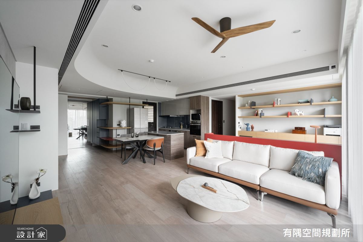 47坪預售屋＿混搭風客廳餐廳廚房書房中島案例圖片＿有隅空間規劃所＿有隅_54.Plus之10