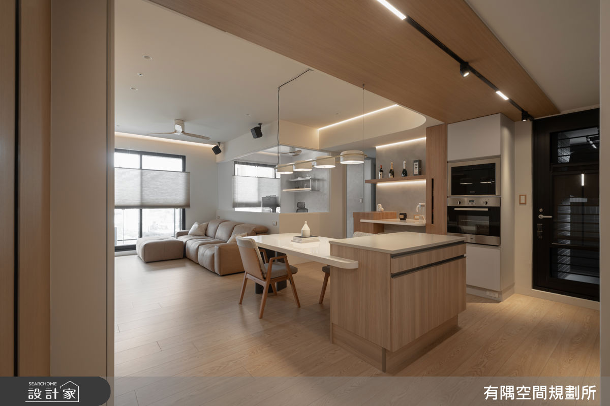 23坪新成屋(5年以下)＿現代風客廳餐廳廚房中島案例圖片＿有隅空間規劃所＿有隅_61.寬心之11