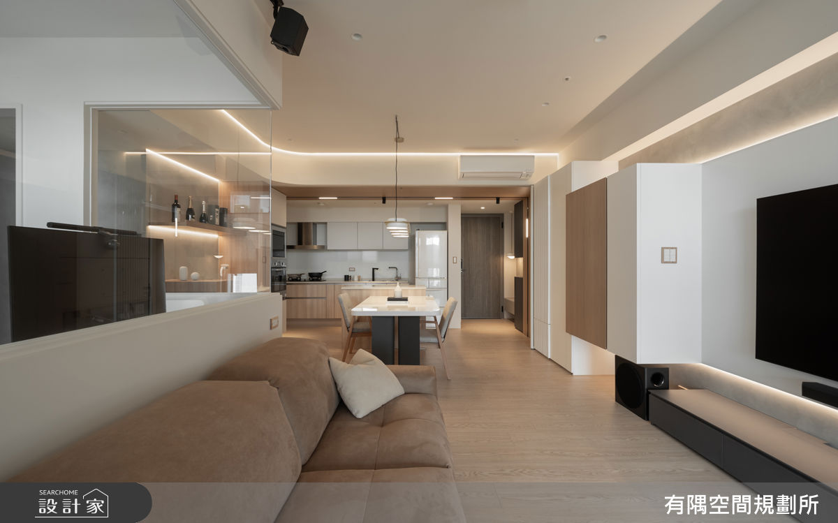 23坪新成屋(5年以下)＿現代風客廳餐廳廚房中島案例圖片＿有隅空間規劃所＿有隅_61.寬心之5