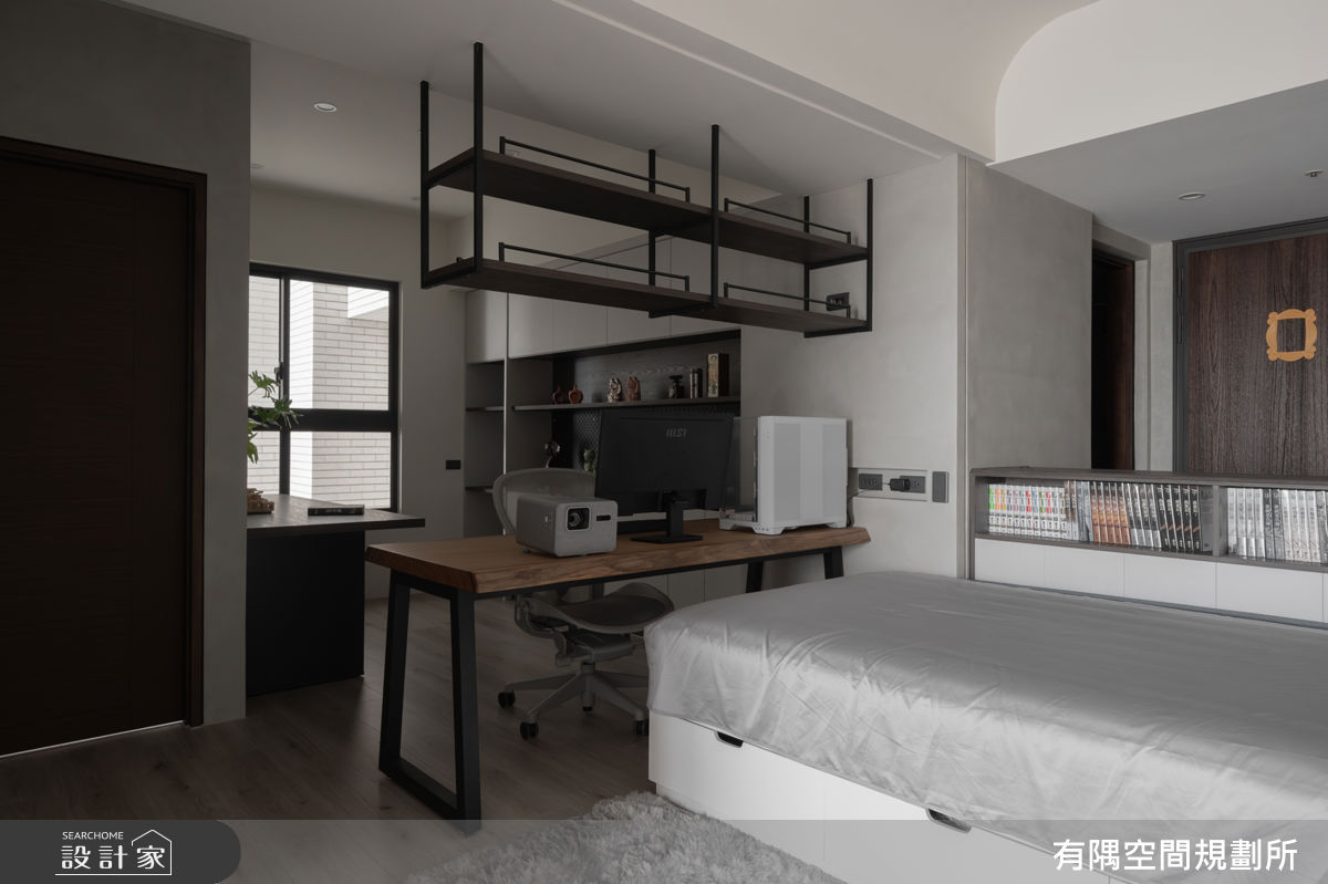 30坪新成屋(5年以下)＿工業風客廳臥室書房案例圖片＿有隅空間規劃所＿有隅_62.Herman之2