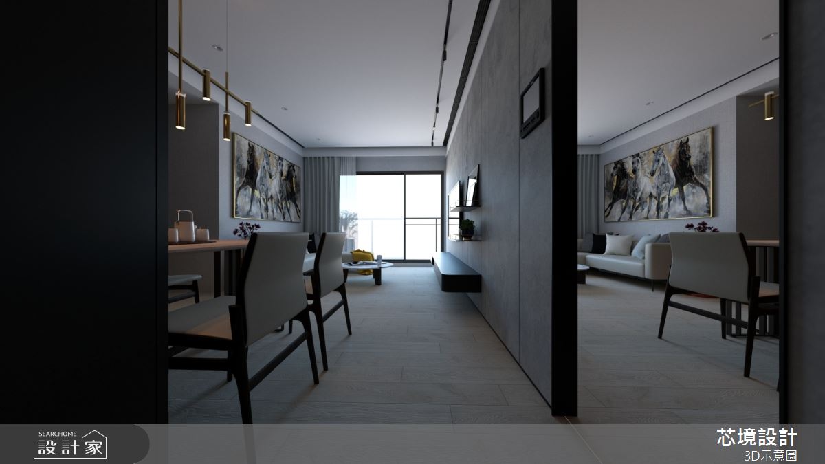18坪新成屋(5年以下)＿現代風玄關餐廳案例圖片＿芯境設計有限公司＿芯境_德鑫鑫時代之1