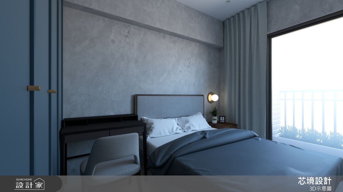18坪新成屋(5年以下)＿現代風臥室案例圖片＿芯境設計有限公司＿芯境_德鑫鑫時代之8
