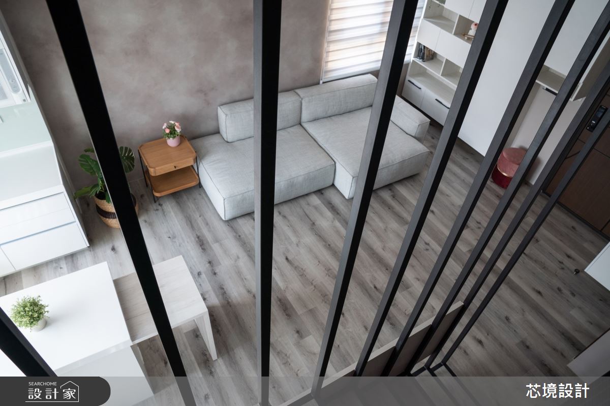 10坪新成屋(5年以下)＿現代風玄關客廳餐廳樓梯案例圖片＿芯境設計有限公司＿芯境_微笑之星之3