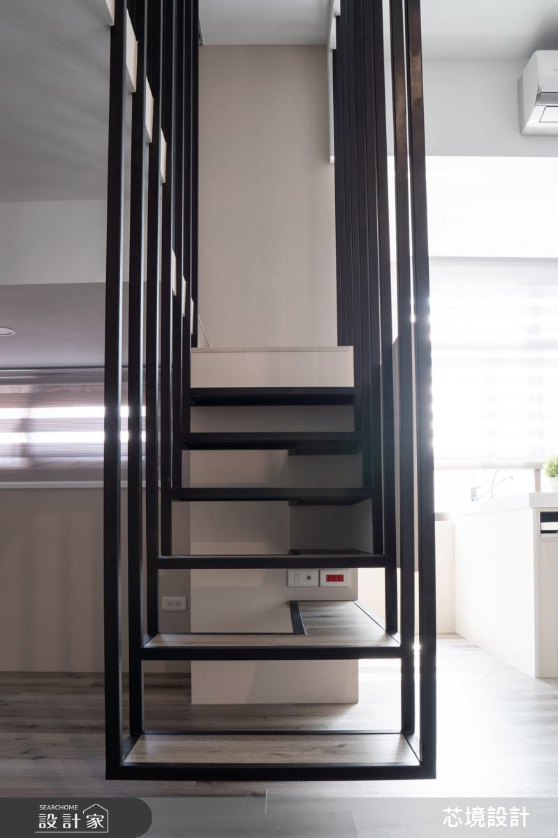 10坪新成屋(5年以下)＿現代風樓梯案例圖片＿芯境設計有限公司＿芯境_微笑之星之8