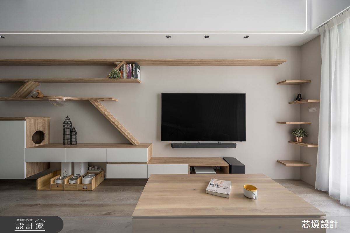23坪預售屋＿北歐風客廳寵物案例圖片＿芯境設計有限公司＿芯境_水沐貓貓之7