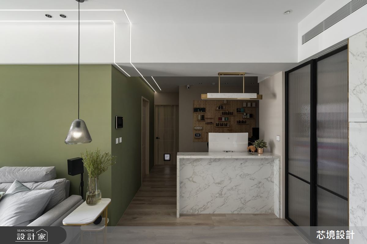 23坪預售屋＿北歐風客廳吧檯書房案例圖片＿芯境設計有限公司＿芯境_水沐貓貓之13