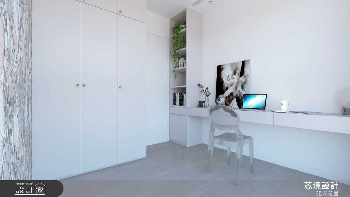 15坪新成屋(5年以下)＿現代簡約風臥室案例圖片＿芯境設計有限公司＿芯境_大毅55WAY之7