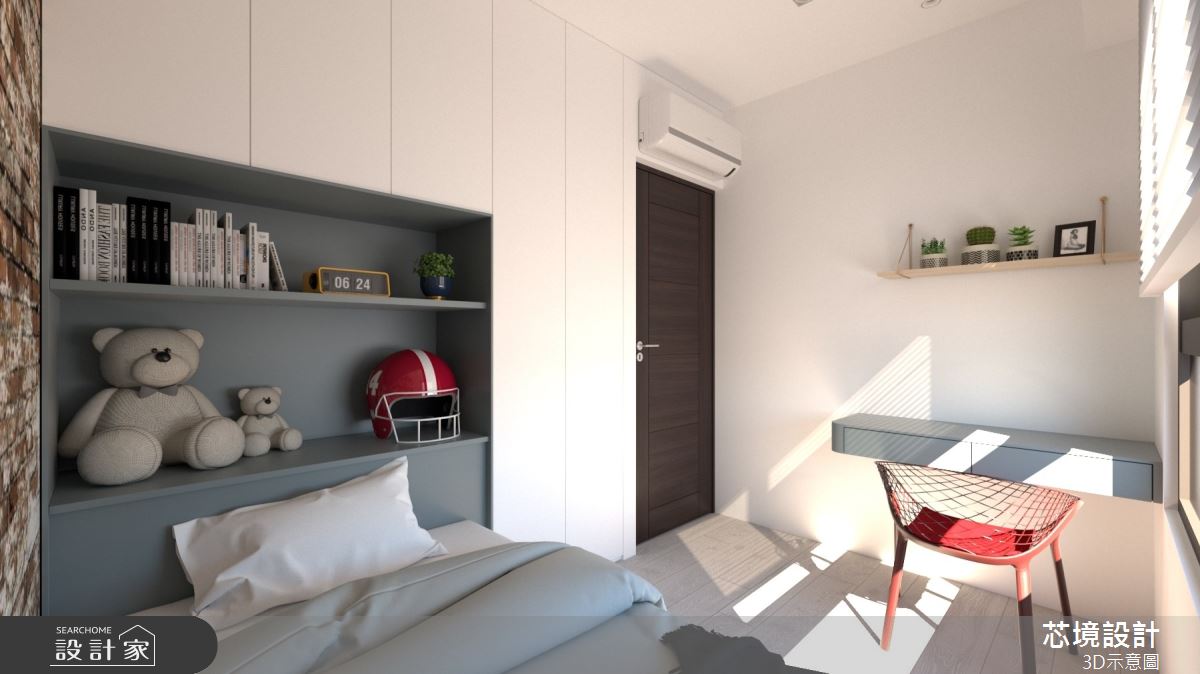 23坪新成屋(5年以下)＿北歐簡約風客房案例圖片＿芯境設計有限公司＿芯境_興大園道之10