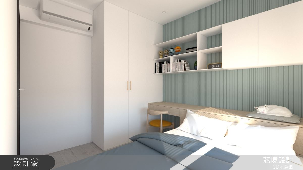 23坪新成屋(5年以下)＿北歐簡約風客房案例圖片＿芯境設計有限公司＿芯境_興大園道之12