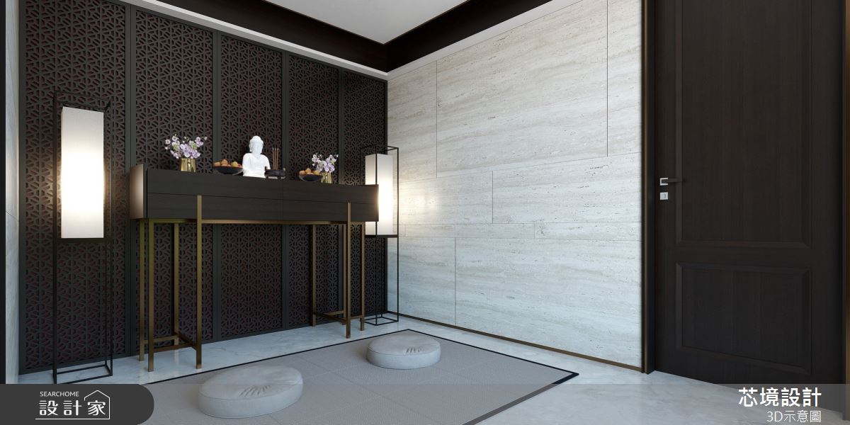 100坪毛胚屋＿混搭風佛堂案例圖片＿芯境設計有限公司＿芯境_聯聚方庭之11