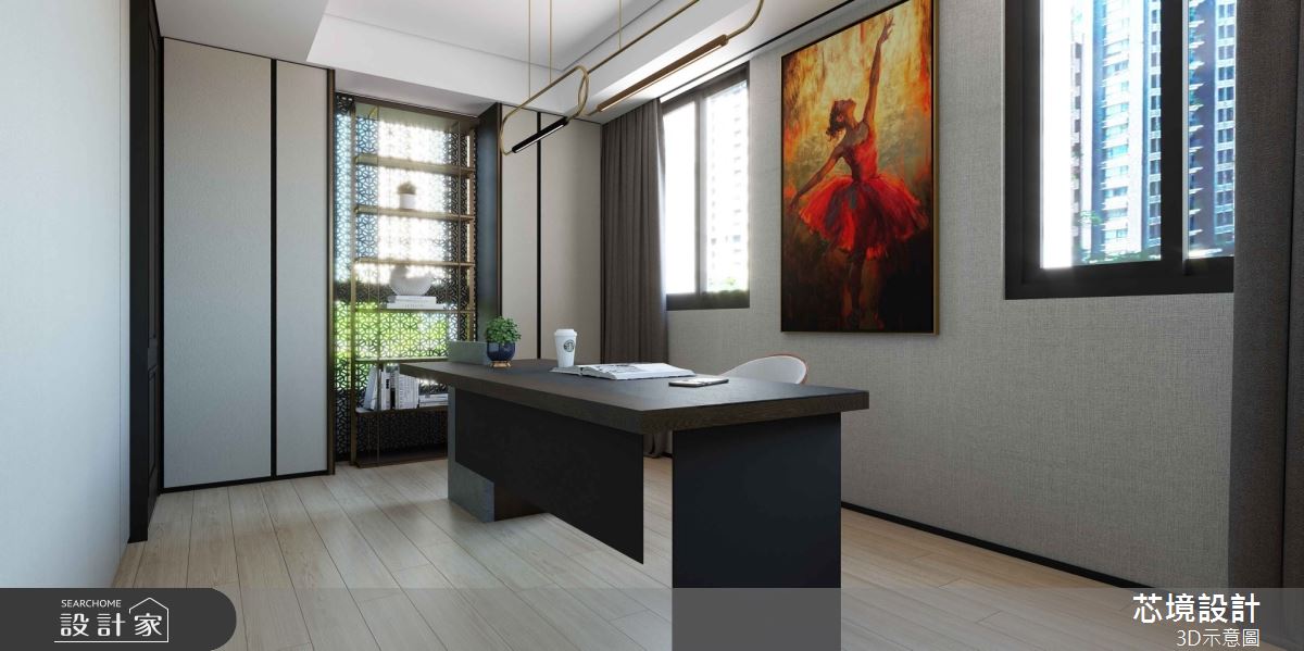 100坪毛胚屋＿混搭風書房案例圖片＿芯境設計有限公司＿芯境_聯聚方庭之13