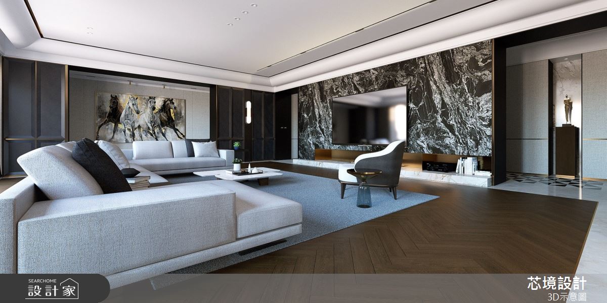 100坪毛胚屋＿混搭風客廳案例圖片＿芯境設計有限公司＿芯境_聯聚方庭之5