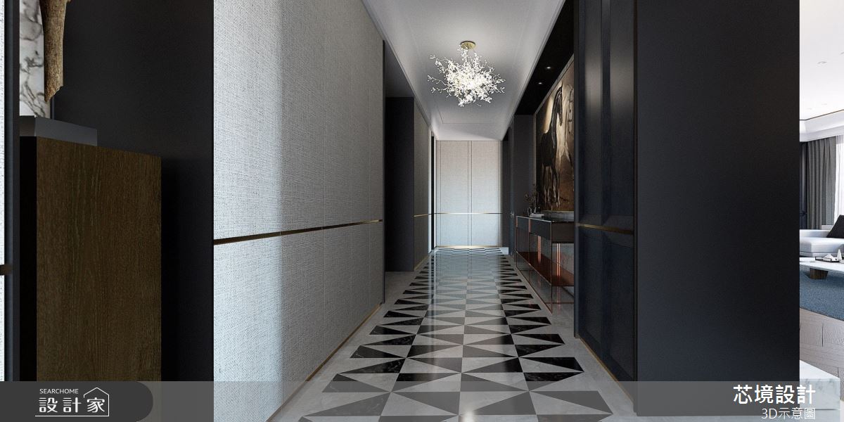 100坪毛胚屋＿混搭風玄關案例圖片＿芯境設計有限公司＿芯境_聯聚方庭之1