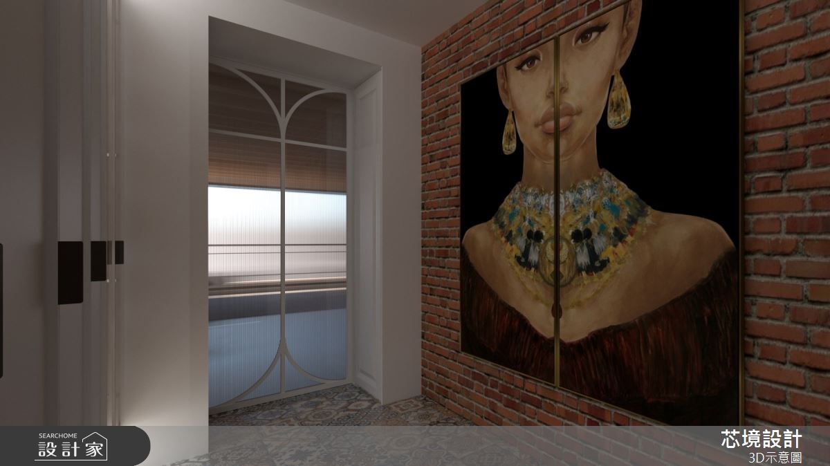 45坪新成屋(5年以下)＿混搭風玄關案例圖片＿芯境設計有限公司＿芯境_國泰綠博院之3