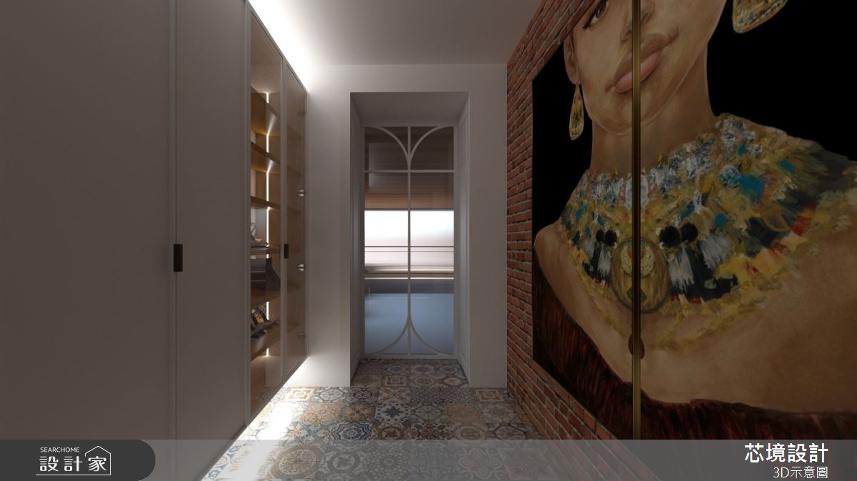 45坪新成屋(5年以下)＿混搭風玄關案例圖片＿芯境設計有限公司＿芯境_國泰綠博院之2