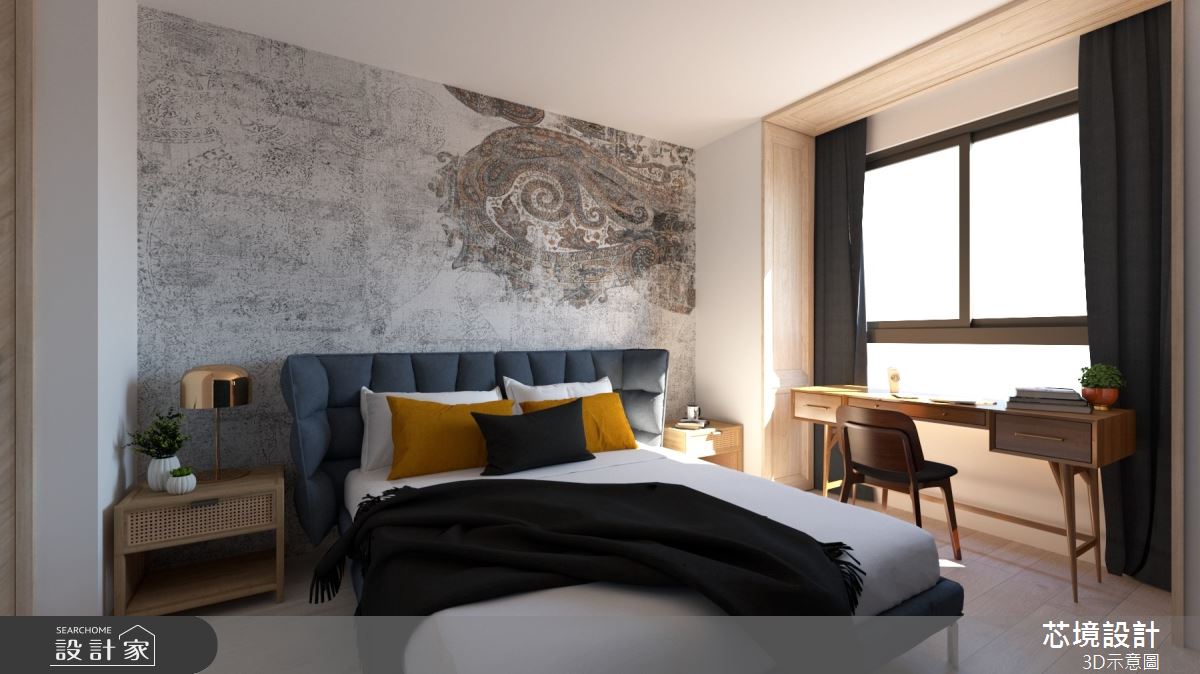 45坪新成屋(5年以下)＿混搭風臥室案例圖片＿芯境設計有限公司＿芯境_國泰綠博院之10