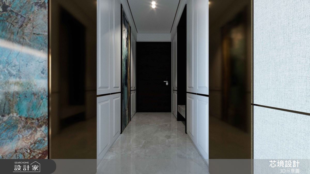 60坪新古屋(10年以下)＿新古典玄關案例圖片＿芯境設計有限公司＿芯境_聯聚雍和之1