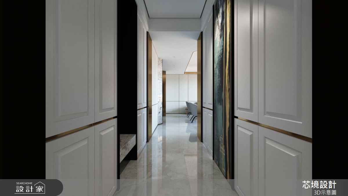 60坪新古屋(10年以下)＿新古典玄關案例圖片＿芯境設計有限公司＿芯境_聯聚雍和之2