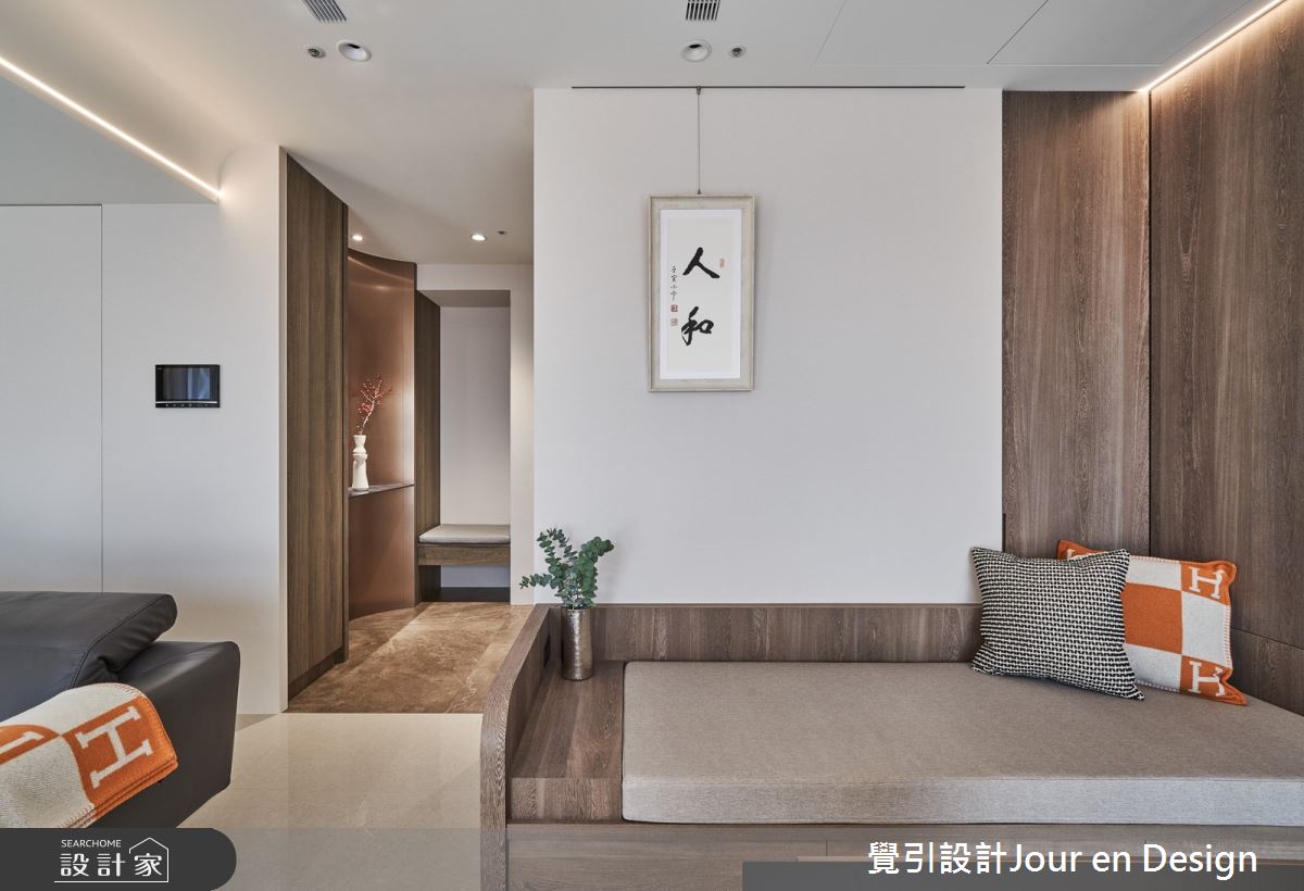 55坪新成屋(5年以下)＿現代風玄關客廳臥榻案例圖片＿覺引設計Jour en Design＿覺引_高雄_民生高峰會之16