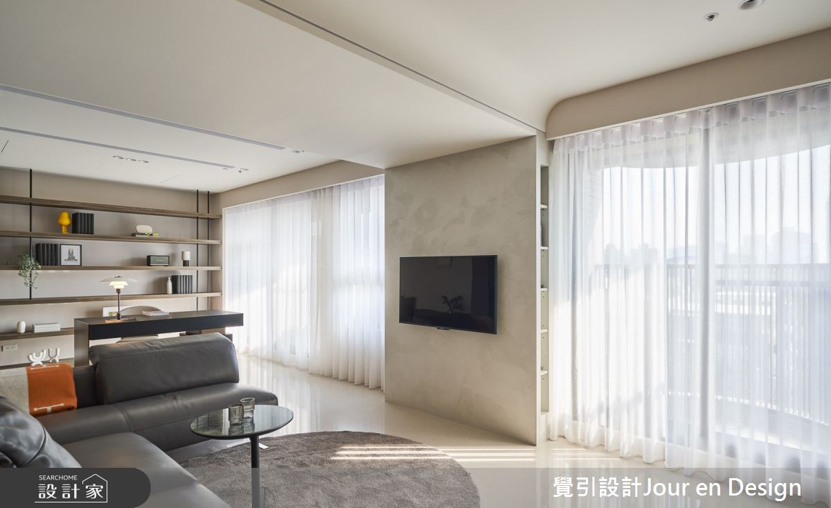 55坪新成屋(5年以下)＿現代風客廳書房案例圖片＿覺引設計Jour en Design＿覺引_高雄_民生高峰會之10