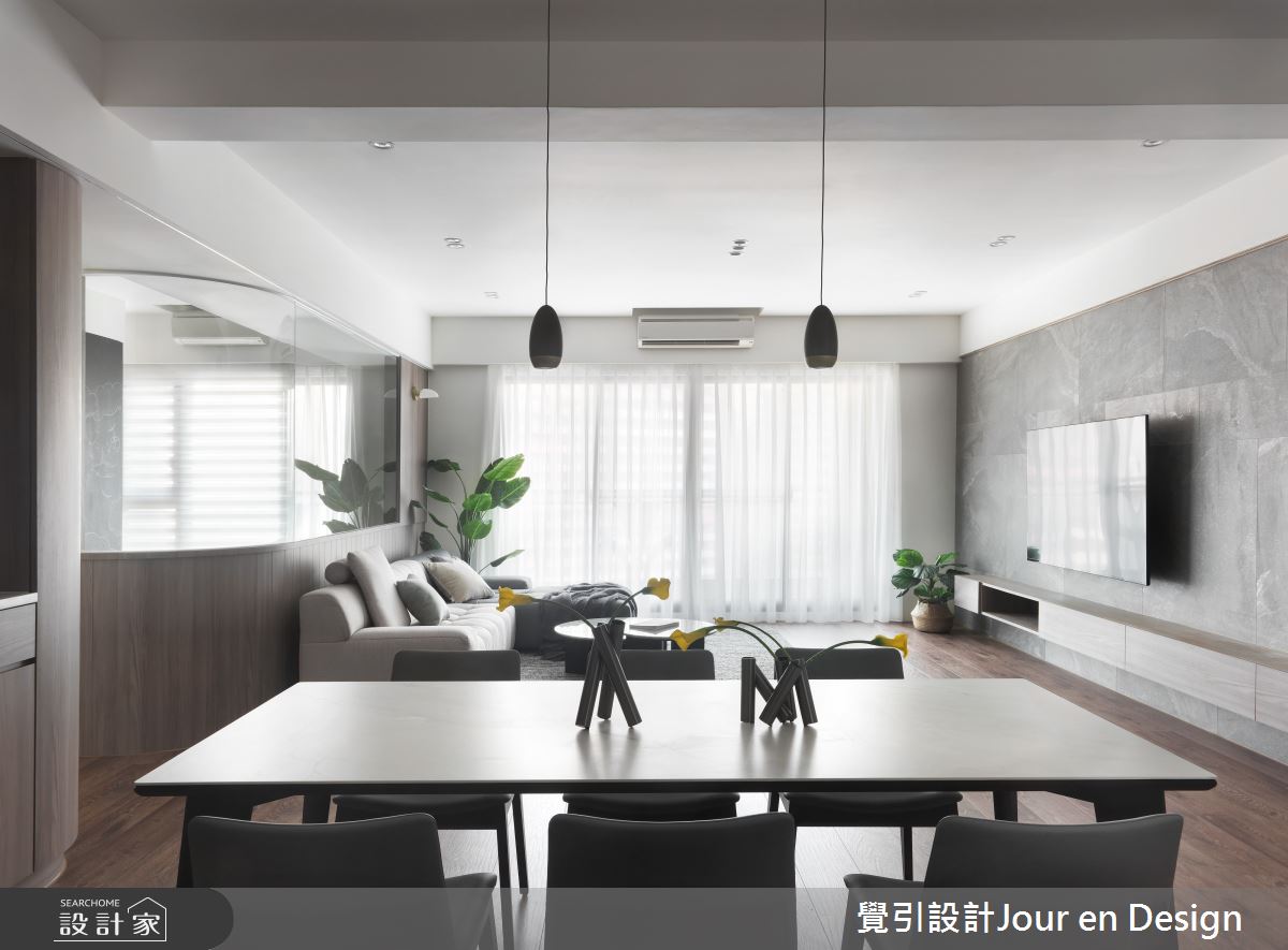 45坪中古屋(5~15年)＿現代風客廳餐廳案例圖片＿覺引設計Jour en Design＿覺引_高雄_仰森 五口之家之7