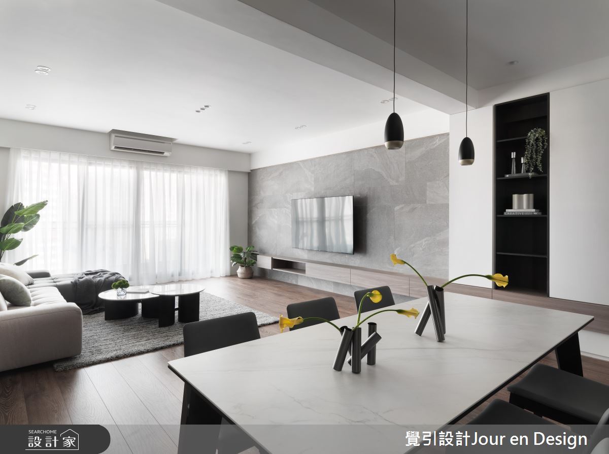 45坪中古屋(5~15年)＿現代風客廳餐廳案例圖片＿覺引設計Jour en Design＿覺引_高雄_仰森 五口之家之8
