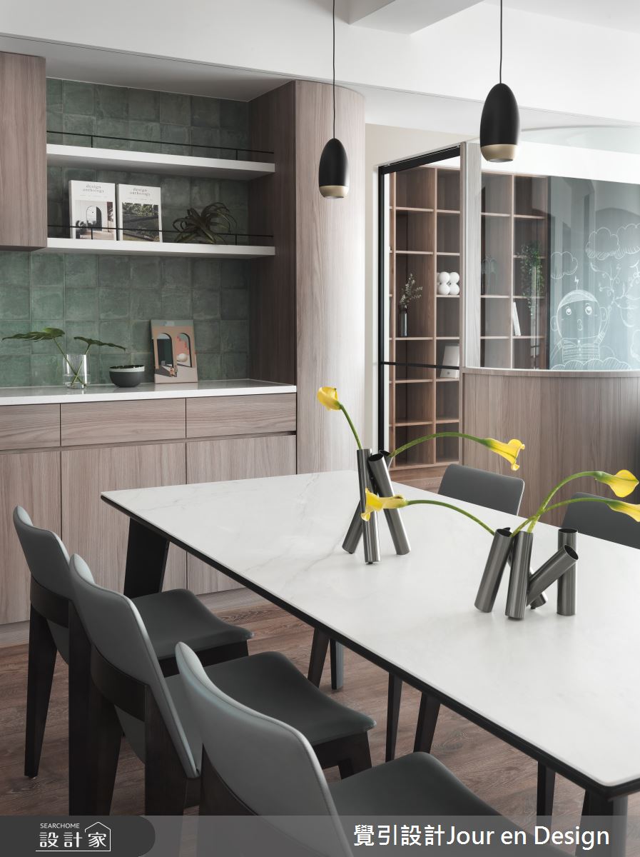 45坪中古屋(5~15年)＿現代風餐廳案例圖片＿覺引設計Jour en Design＿覺引_高雄_仰森 五口之家之21